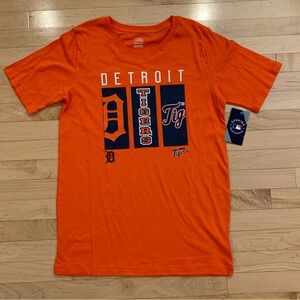 New Detroit Tigers baseball youth boys size XXL 18 orange shirt sleeve shirt